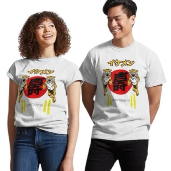 Ilemen Other - Ikemen Japan 2018 Tour White Graphic Tee Red and Yellow Design Anime T-shirt